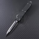 (#122-3CF) Microtech Carbon Fiber Ultratech D/E Fully Serrated - Front