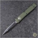 (#122-3OD) Microtech OD Green Ultratech D/E Black Fully Serrated - Front