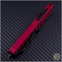 (#122-3RD) Microtech Ultratech D/E Black Fully Serrated Tri-Grip Tactical w/ Red Handle - Additional View