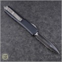 (#122-3) Microtech Ultratech D/E Black Fully Serrated - Back