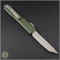 (#123-10ODCC) Microtech OD Green Ultratech Stonewash T/E Plain Contoured Chasis - Back