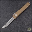 (#123-10TA) Microtech Tan Ultratech T/E Stonewash Plain - Front