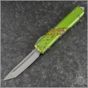 (#123-10Z) Microtech Ultratech Zombie Tanto Stonewash Plain - Front