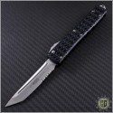 (#123-11-TRI) Microtech Ultratech T/E Stonewash Part Serrated TriGrip - Front