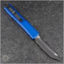 (#123-1BL) Microtech Blue Ultratech T/E Black Plain - Back