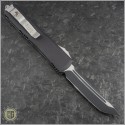 (#123-1CL) Microtech Ultratech T/E Black Plain Blade w/ Clear Topped Handle - Back