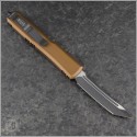 (#123-1TA) Microtech Tan Ultratech T/E Black Black Plain - Back