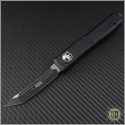 (#123-1TCC) Microtech Ultratech T/E (Tanto) Black Plain Tactical Contoured - Front