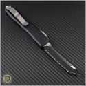 (#123-3CC) Microtech Ultratech Black T/E Full Serrated Contoured Chasis - Back