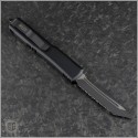 (#123-3T) Microtech Ultratech T/E Black Fully Serrated - Back