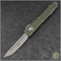 (#123-4OD) Microtech OD Green Ultratech T/E Satin Plain - Front