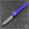 (#123-4PU) Microtech Purple Ultratech T/E (Tanto) Satin Plain - Front