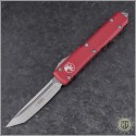 (#123-4RD) Microtech Red Ultratech T/E Satin Plain - Front