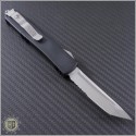 (#123-5CF) Microtech Carbon Fiber Ultratech T/E Satin Partially Serrated - Back