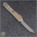 (#123-5TA) Microtech Tan Ultratech T/E Satin Partially Serrated - Back