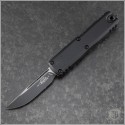 (#12314-1T) Microtech UTX-85 Gen IV S/E Black Plain Tactical - Front