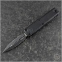 (#12324-1T) Microtech UTX-85 Gen IV D/E Black Plain - Front