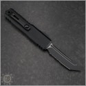 (#12334-2T) Microtech UTX-85 Gen IV T/E Black Part Serrated - Back