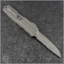 (#1241-11APNC) Microtech Natural Clear Cypher II Wharnecliffe Apocalyptic Part Serrated - Back