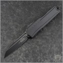 (#1241-1T) Microtech Cypher II Wharnecliffe Plain Black Tactical - Front