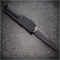 (#1241-2T) Microtech Cypher II Wharnecliffe Black Tactical Part Serrated - Back