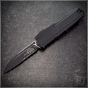 (#1241-2T) Microtech Cypher II Wharnecliffe Black Tactical Part Serrated - Front