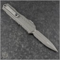 (#1242-10APNC) Microtech Natural Clear Cypher II D/E Plain Apocalyptic - Back