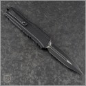 (#1242-1T) Microtech Cypher II D/E Black Plain Tactical - Back
