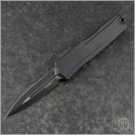 (#1242-1T) Microtech Cypher II D/E Black Plain Tactical - Front