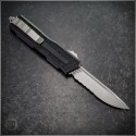 (#1278-11) Microtech Scarab II Gen III S/E Stonewash Part Serrated - Back