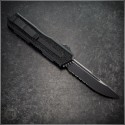 (#1278-2T) Microtech Scarab II Gen III S/E Black Part Serrated - Back
