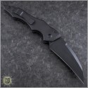 (#131-1T) Microtech Kestrel Wharncliffe Black Tactical Plain - Back