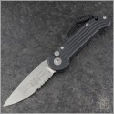 (#135-11) Microtech LUDT Stonewash Part Serrated - Front