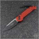 (#135-1RD) Microtech Red LUDT Black Standard Tactical - Front