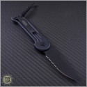 (#135-2T) Microtech LUDT Black Partially Serrated Tactical  - Back