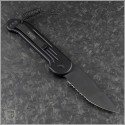 (#135-2T) Microtech LUDT Black Partially Serrated Tactical  - Back