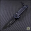 (#135-2T) Microtech LUDT Black Partially Serrated Tactical  - Front