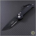 (#135-2) Microtech LUDT Black Partially Serrated - Front