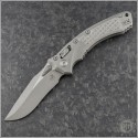 (#137RL-10APFRMS1) Microtech Knives Titanium (Frag Pattern) Amphibian Ram-Lok Apocalyptic Plain - Front