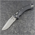 (#137RL-10FLGTBK) Microtech Knives Amphibian Ram-Lok Fluted G10 Handle Stonewash Plain - Front
