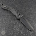 (#137RL-1DLCTFLCFS) Microtech Knives Carbon Fiber Amphibian Ram-Lok Fluted Handle DLC Plain - Back