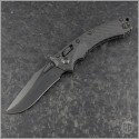 (#137RL-1DLCTFLCFS) Microtech Knives Carbon Fiber Amphibian Ram-Lok Fluted Handle DLC Plain - Front