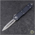 (#138-10-m390) Microtech Troodon D/E Stonewash Plain - Front