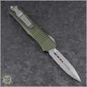 (#138-10OD) Microtech OD Green Troodon D/E Stonewash Plain - Back