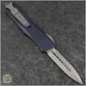(#138-12) Microtech Troodon D/E Stonewash Fully Serrated - Back