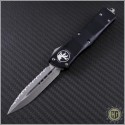 (#138-12) Microtech Troodon D/E Stonewash Fully Serrated - Front