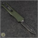 (#138-1OD) Microtech OD Green Troodon D/E Black Plain - Back