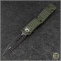 (#138-1OD) Microtech OD Green Troodon D/E Black Plain - Front