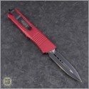 (#138-1RD) Microtech Red Troodon D/E Black Plain - Back