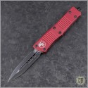 (#138-1RD) Microtech Red Troodon D/E Black Plain - Front